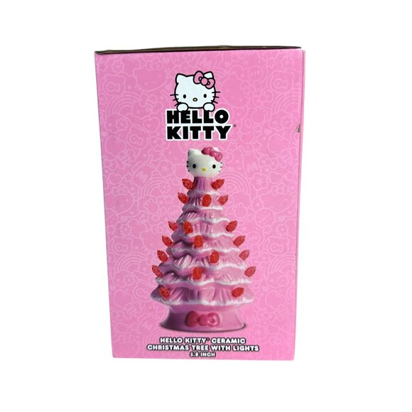 Hello Kitty Ceramic Pink Christmas Tree With Lights NEW with Light Cute - Picture 5 of 12